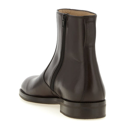 Lemaire Brown Lamb Leather Ankle Boots
