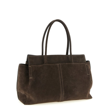 Tod's Brown Calfskin Tote Bag