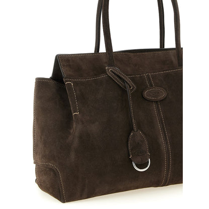 Tod's Brown Calfskin Tote Bag