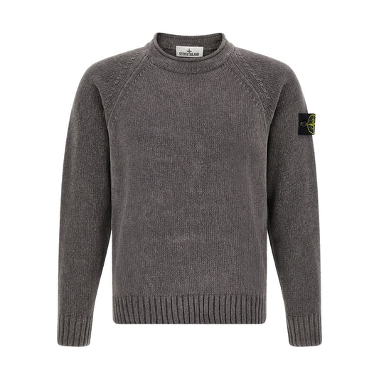 Stone Island Gray Cotton Cardigan