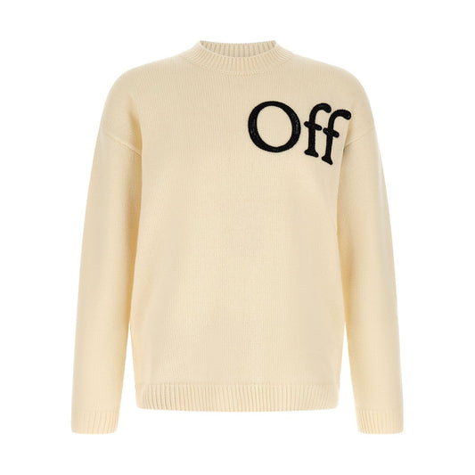 Off-White White Wool Cardigan