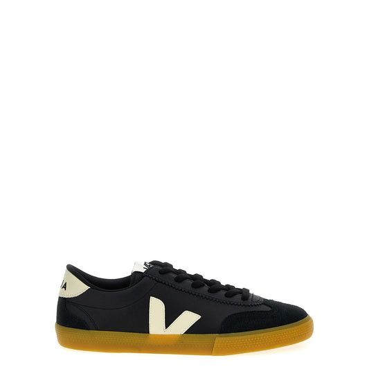 Veja Black Calfskin Low Top Sneakers