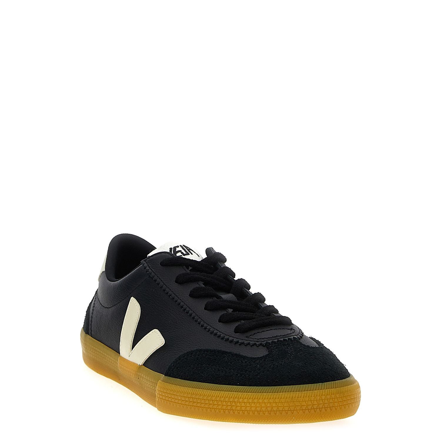 Veja Black Calfskin Low Top Sneakers