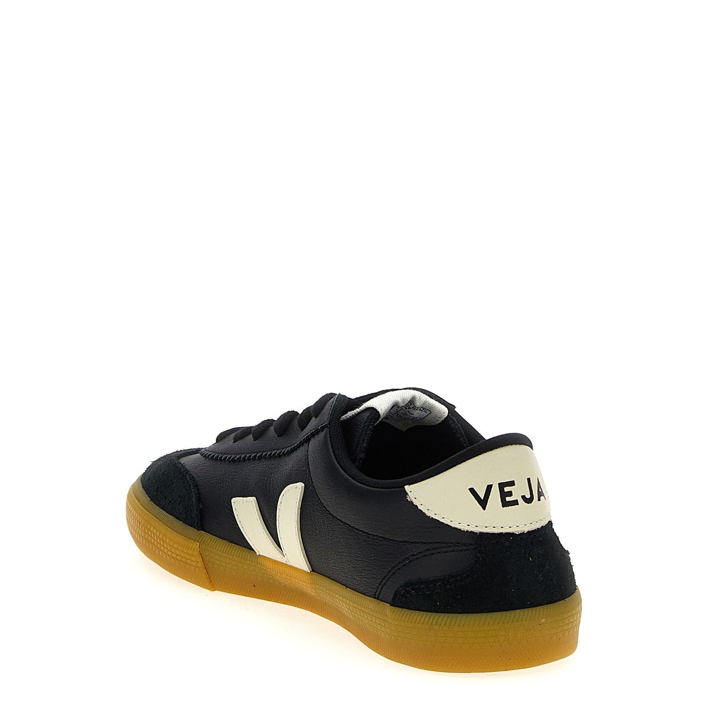 Veja Black Calfskin Low Top Sneakers