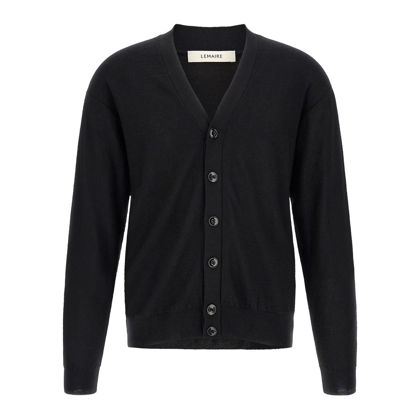 Lemaire Black Wool Cardigan
