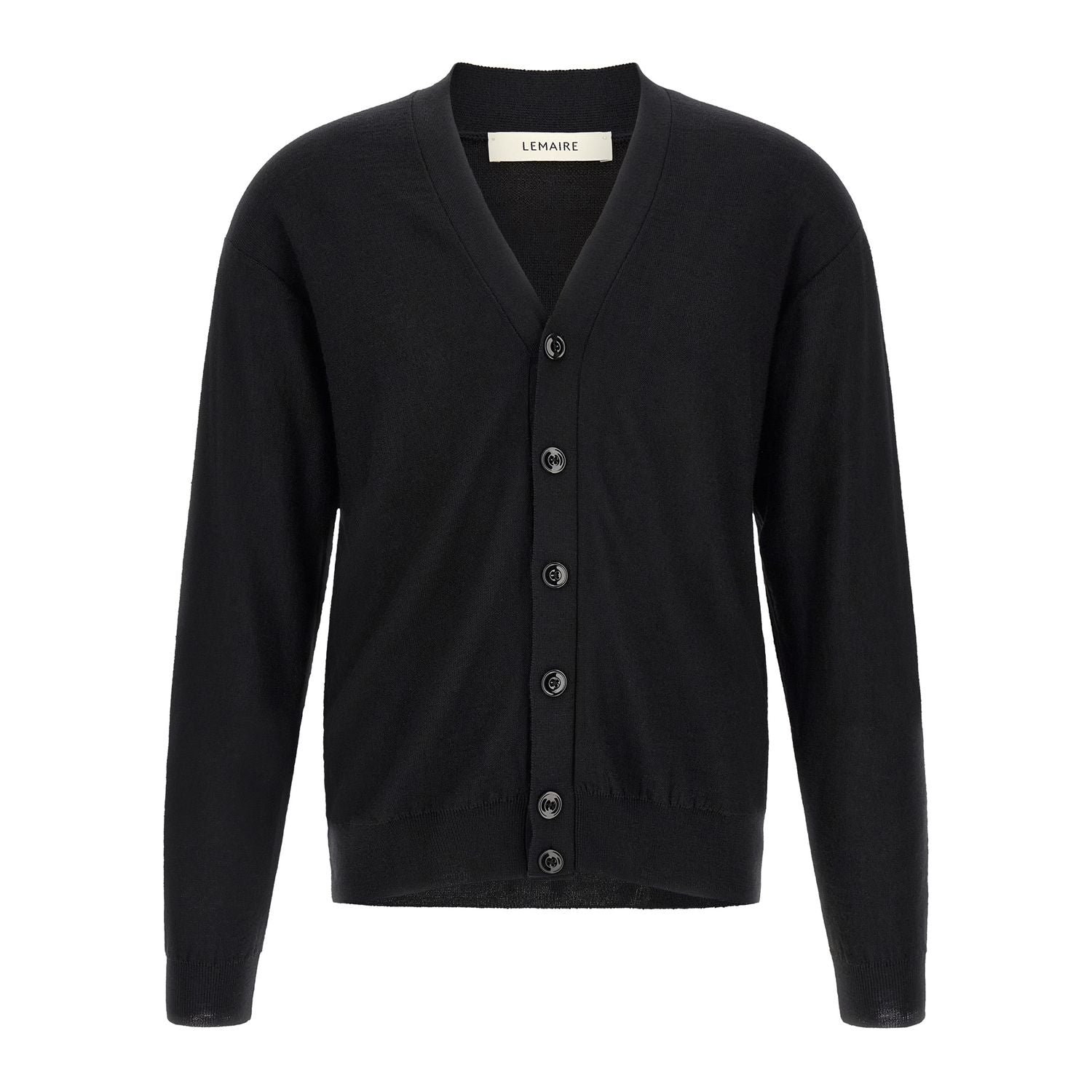 Lemaire Black Wool Cardigan