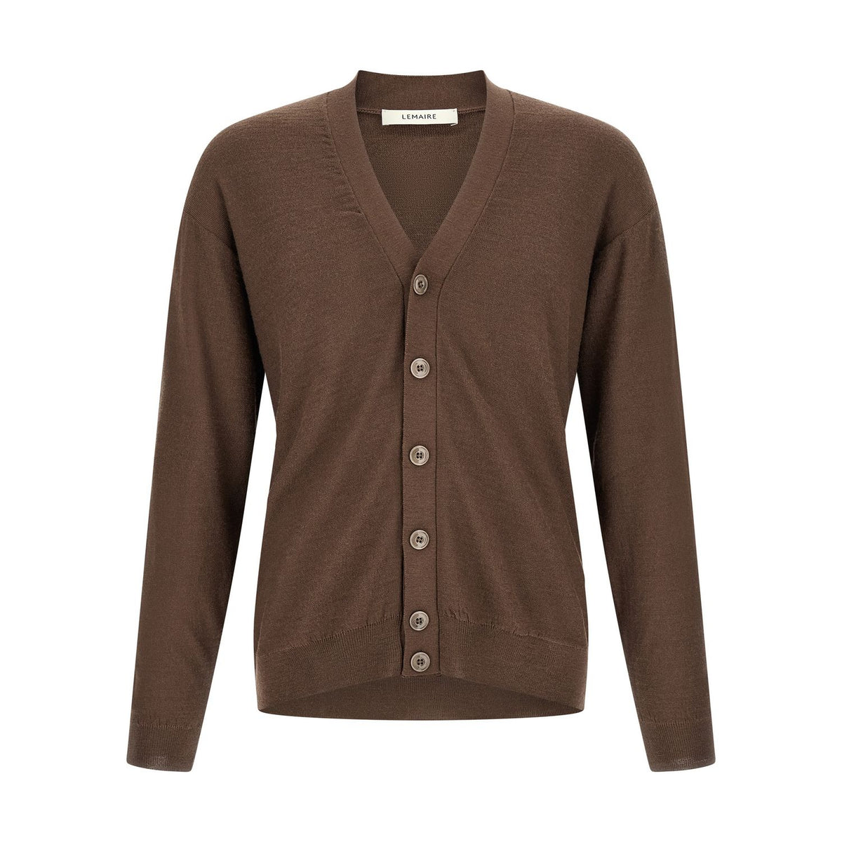 Lemaire Brown Wool Cardigan