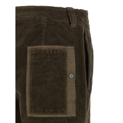Stone Island Gray Cotton Casual Pants