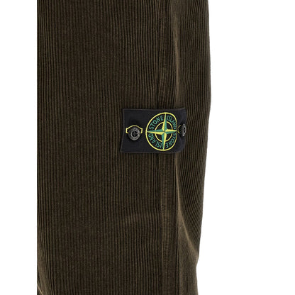 Stone Island Gray Cotton Casual Pants