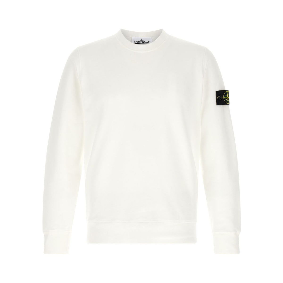 Stone Island White Cotton Sweatshirt