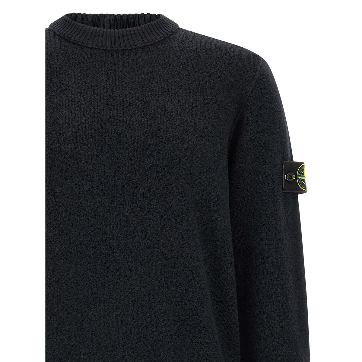 Stone Island Blue Virgin Wool Cardigan