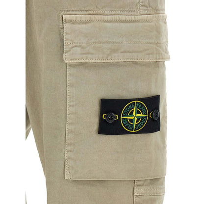 Stone Island Beige Cotton Cargo Pants