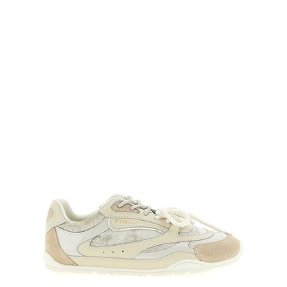 PINKO White Leather Low Top Sneakers