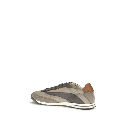 Brunello Cucinelli Beige Suede Leather Sneakers
