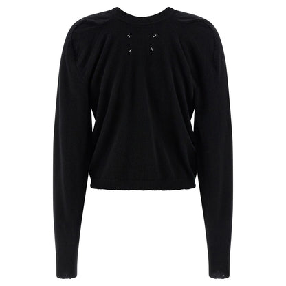 Maison Margiela Black Virgin Wool Cardigan