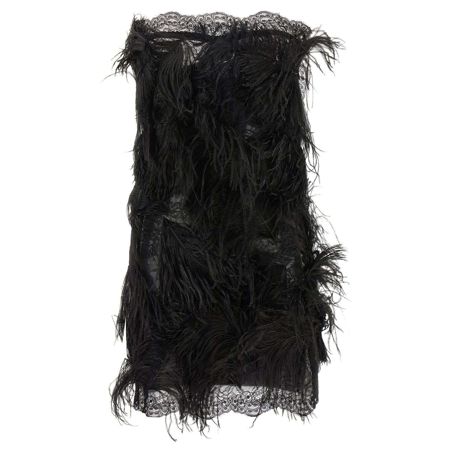The Attico Black Polyamide Short Dress