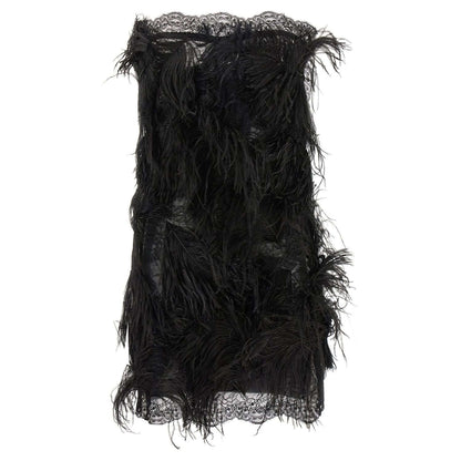 The Attico Black Polyamide Short Dress