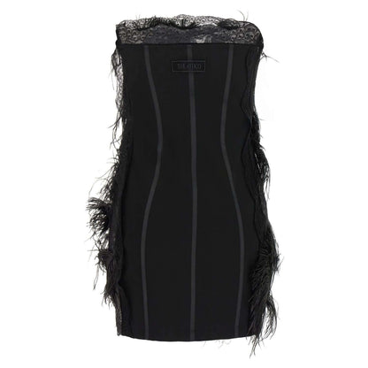 The Attico Black Polyamide Short Dress