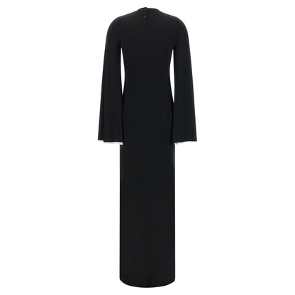Darkpark Black Polyester Long Dress