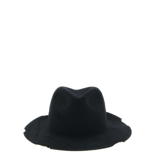 Yohji Yamamoto Black Wool Fedora
