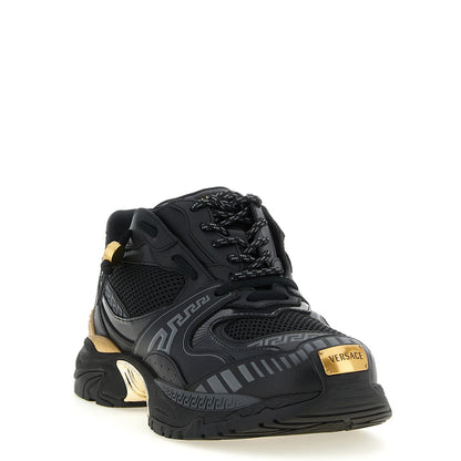 Versace Multicolor Calfskin Athletic Sneakers