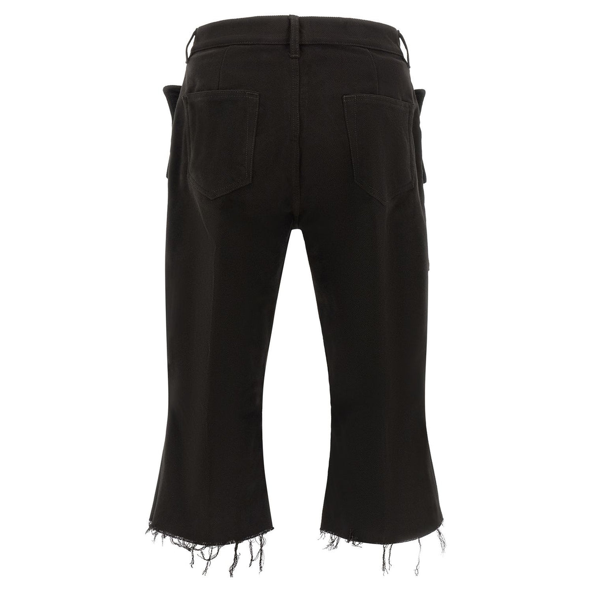 Rick Owens Black Cotton Cargo Pants