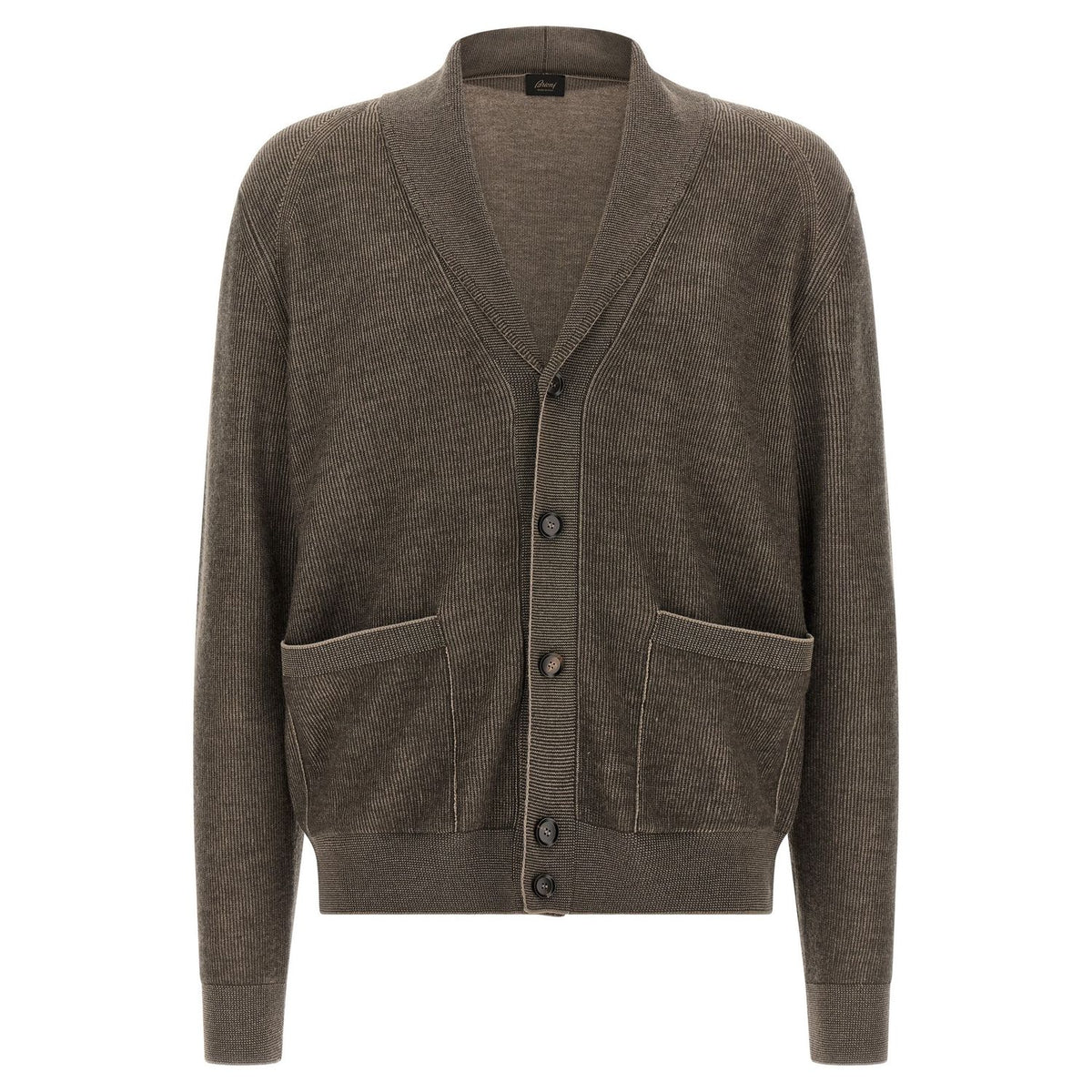 Brioni Brown Cashmere Cardigan