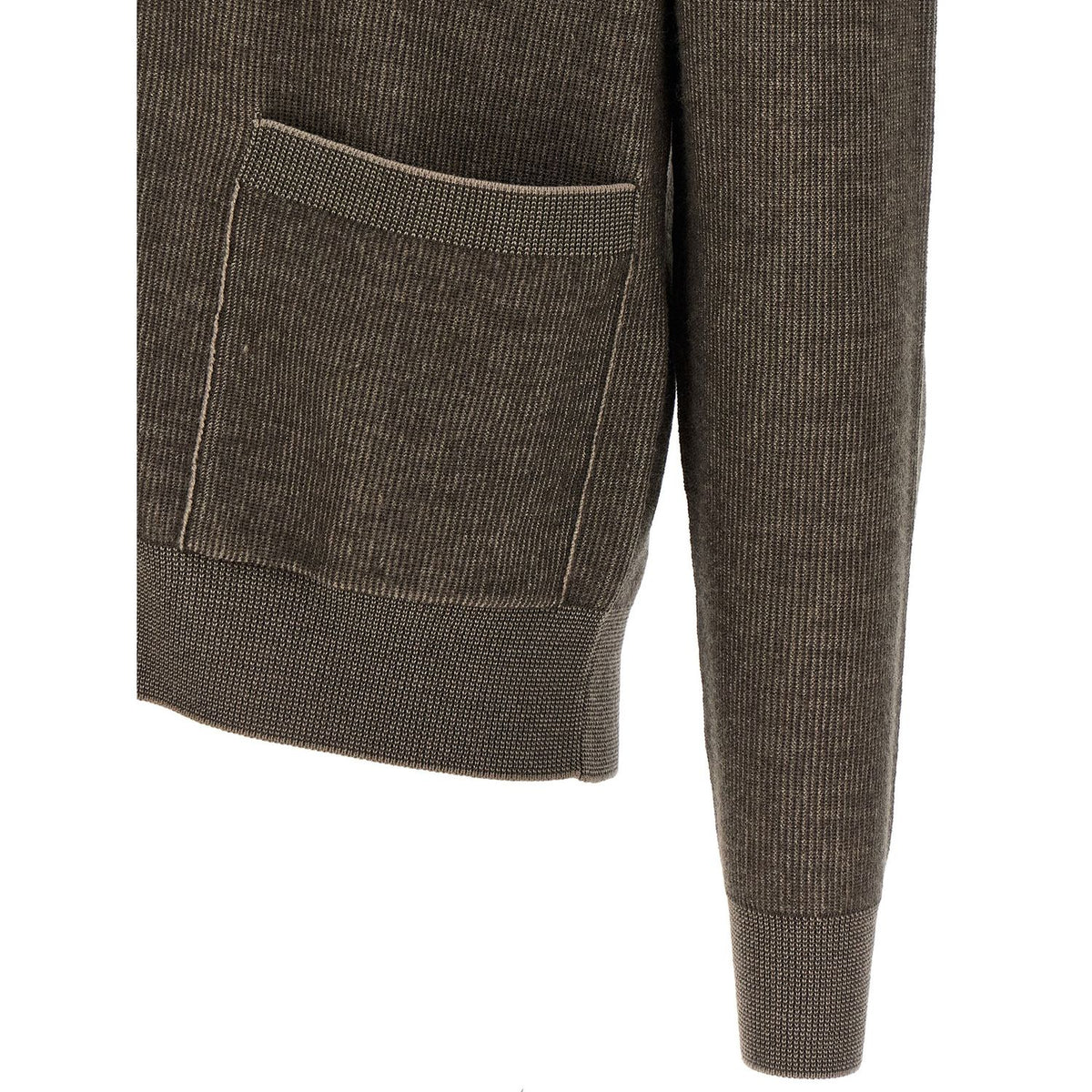 Brioni Brown Cashmere Cardigan