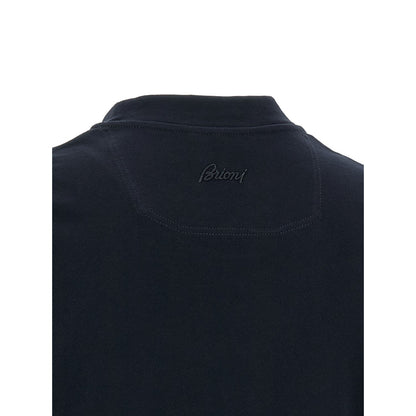 Brioni Blue Cotton T-Shirt
