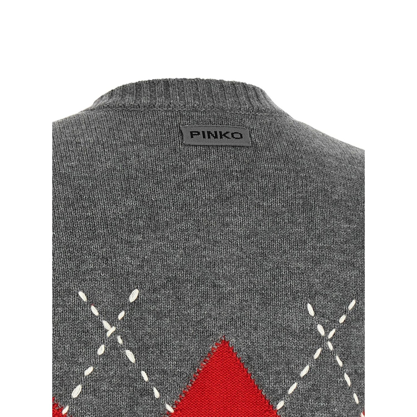 PINKO Gray Wool Cardigan