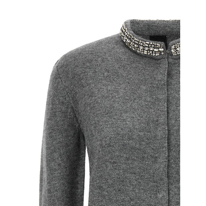 PINKO Gray Wool Cardigan