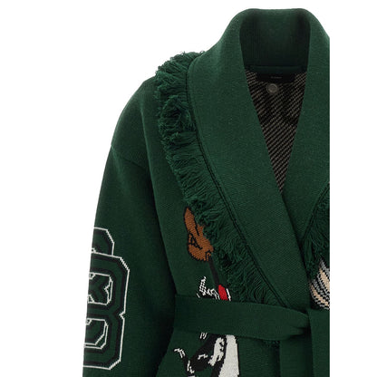 Alanui Bicolor Virgin Wool Cardigan
