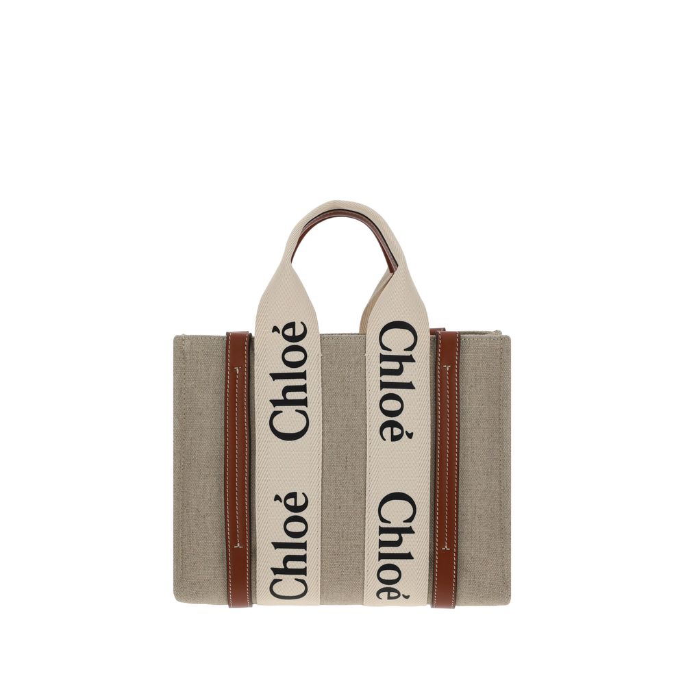 Chloé Brown Canvas Handbag
