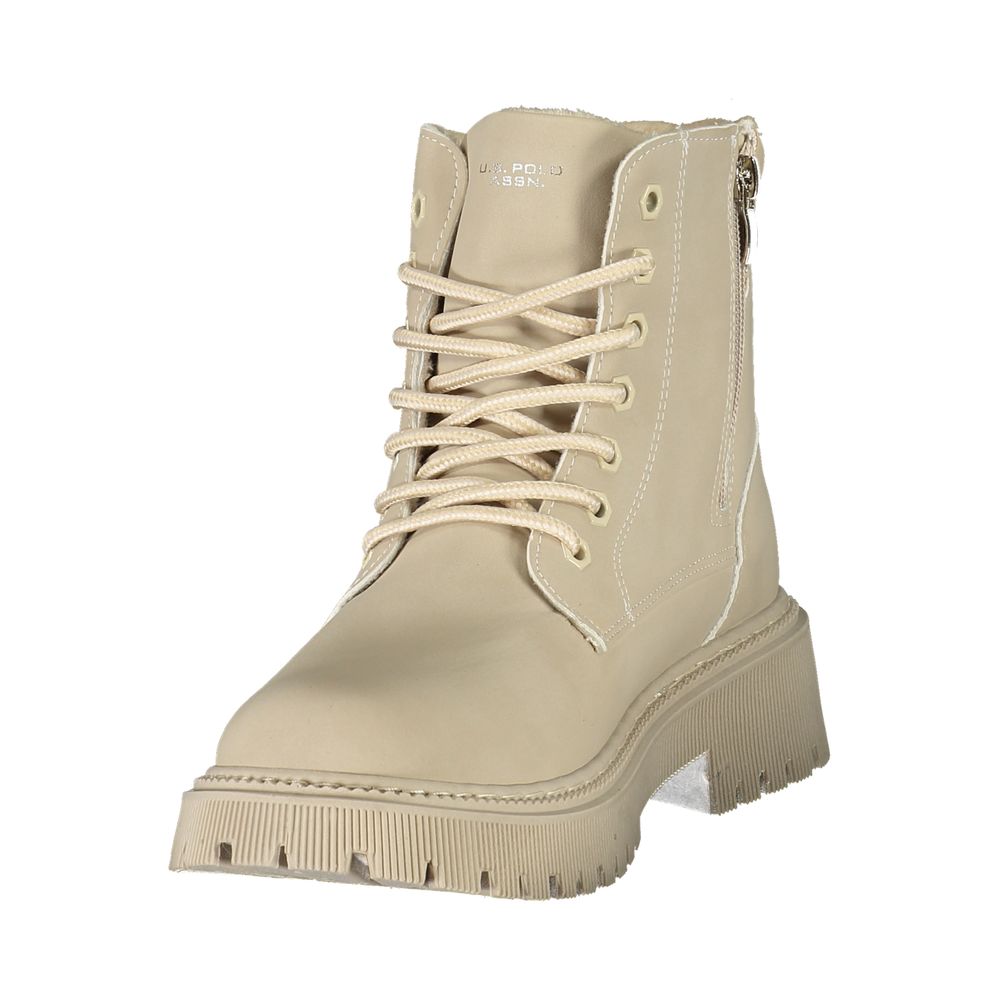 U.S. POLO ASSN. Beige Polyurethane Women Boot