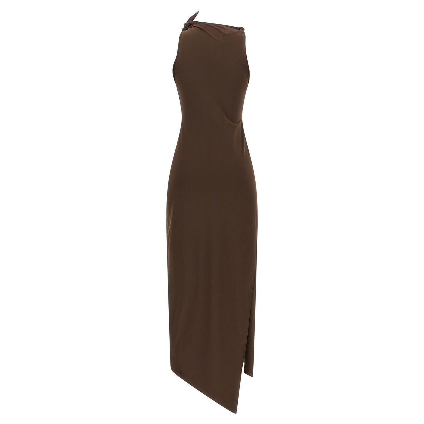 Coperni Brown Recycled Polyamide Long Dress