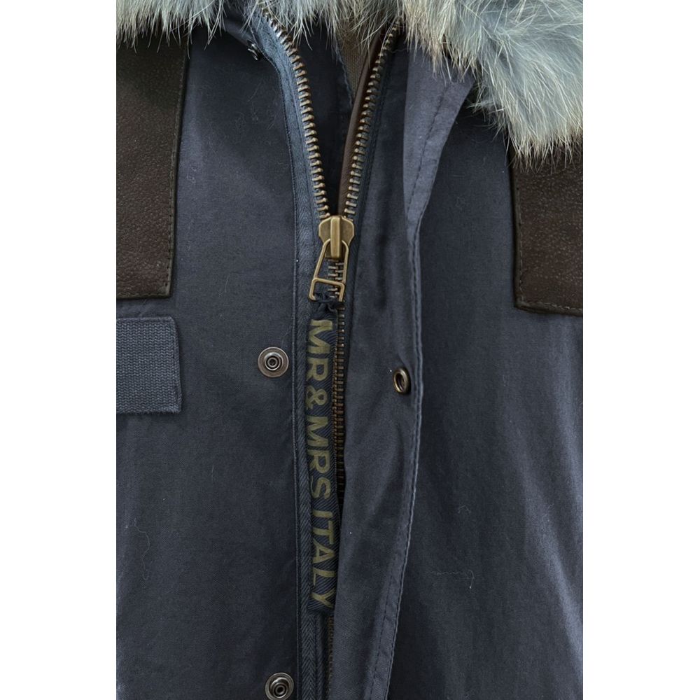Mr&Mrs Italy Blue Cotton Women's Jacket