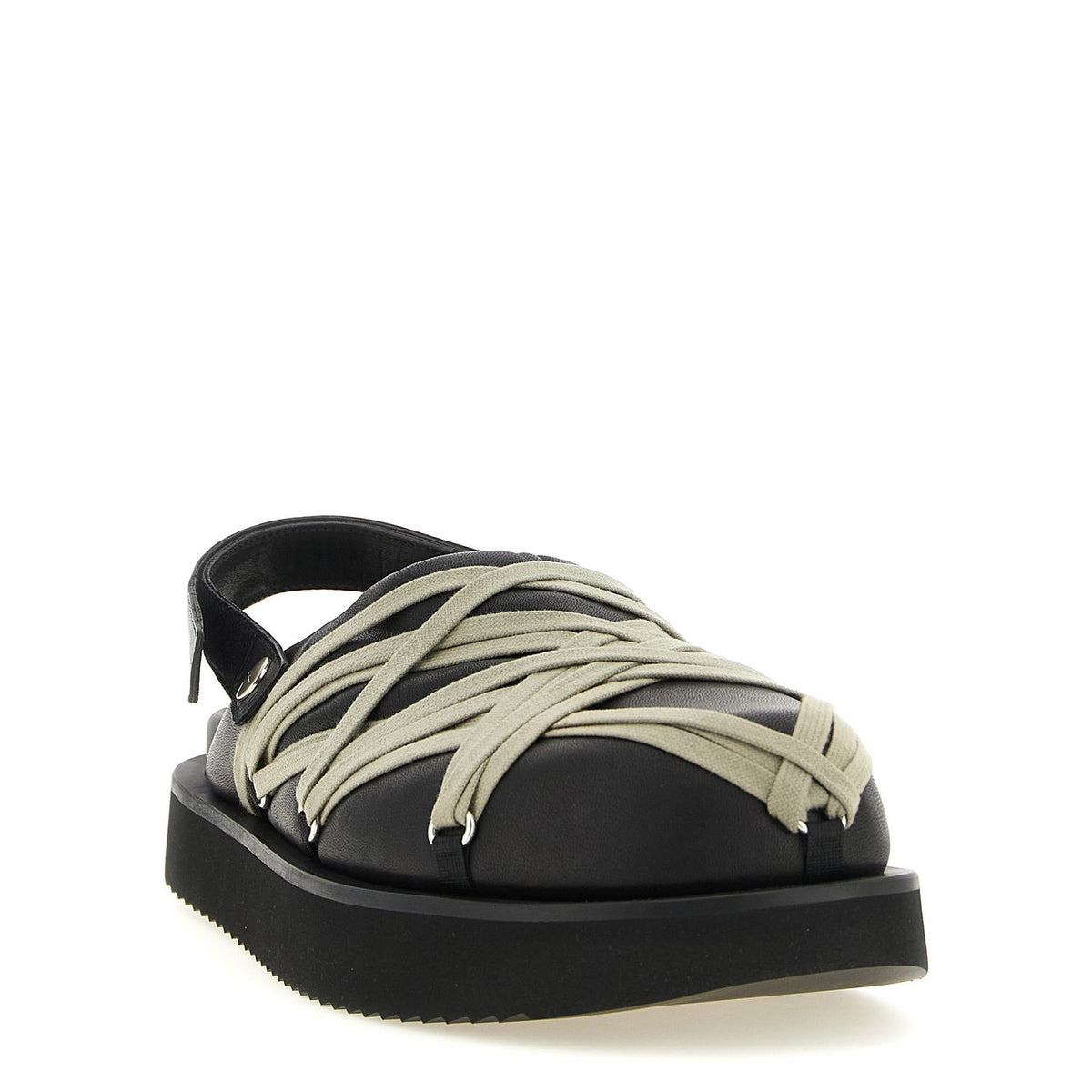 Rick Owens Black Ramie Mules