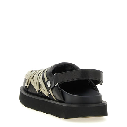 Rick Owens Black Ramie Mules