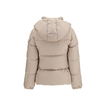 Moncler Beige Goose Down Full-Length Jacket