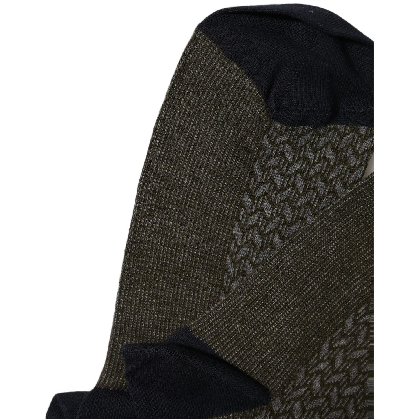 Dolce & Gabbana Dark Gray Cotton Knit Knee High Accessory Socks