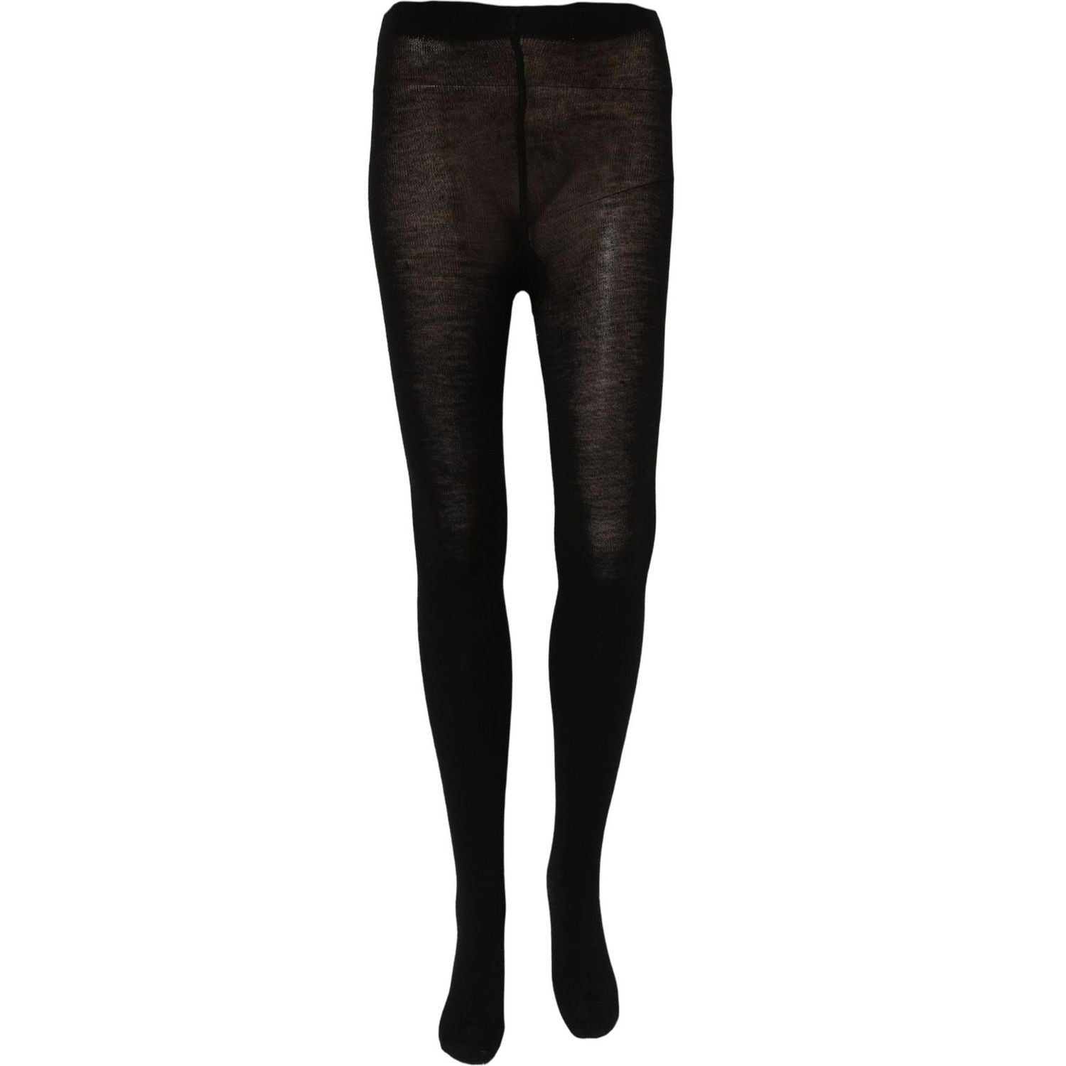 Dolce & Gabbana Black Wool Stretch Tights Stocking Accessory Socks