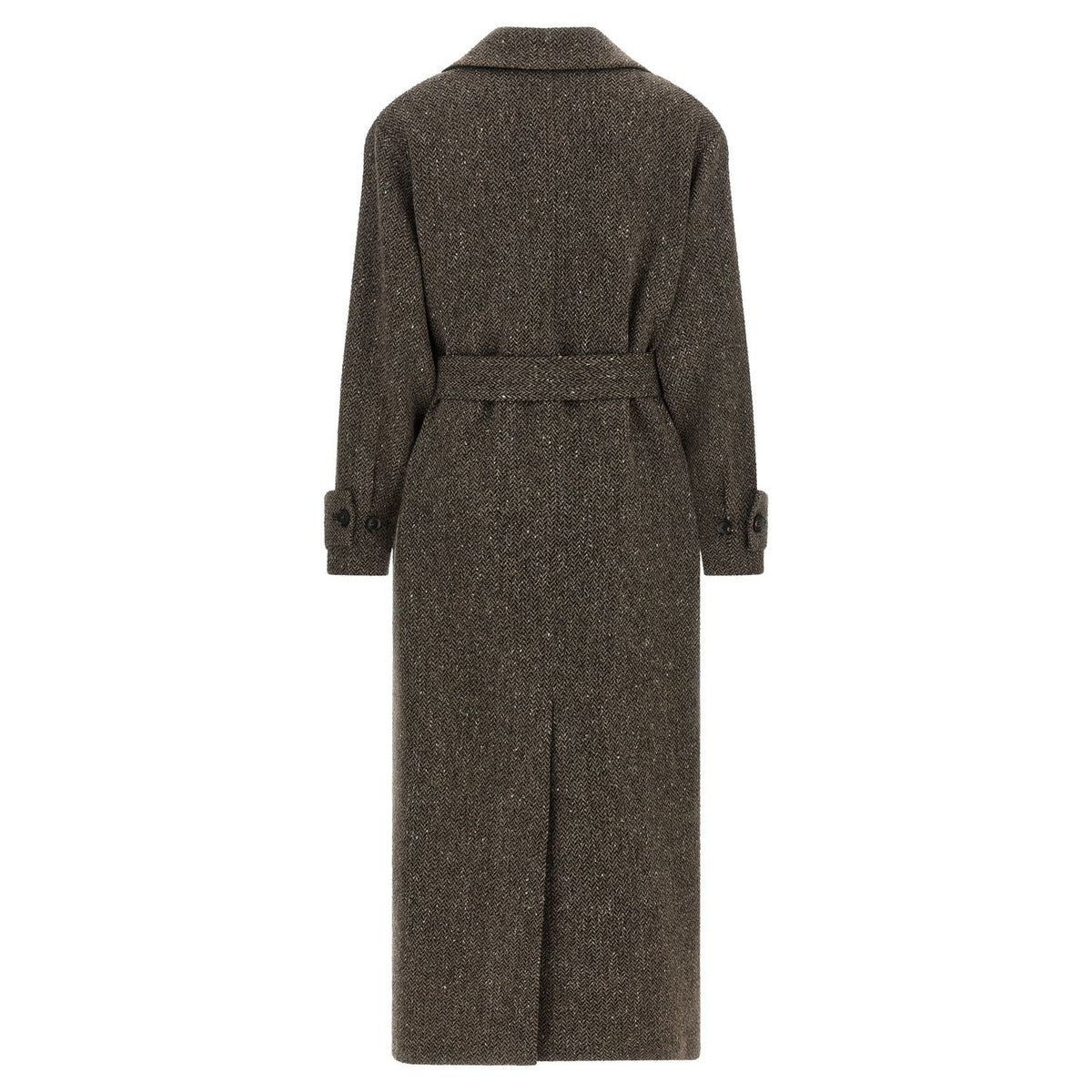 Kiton Brown Virgin Wool Coat