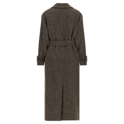 Kiton Brown Virgin Wool Coat