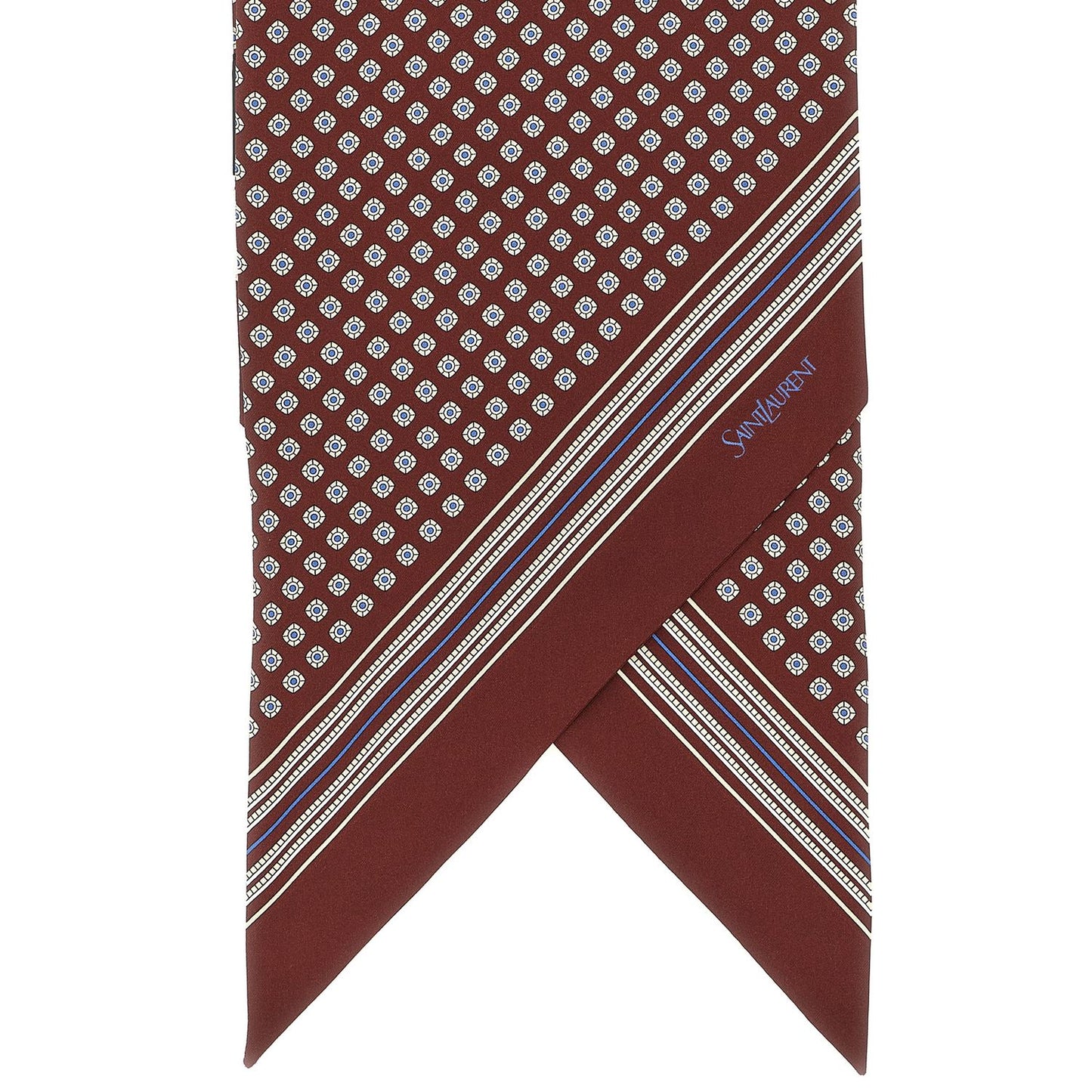 Saint Laurent Bordeaux Silk Foulard