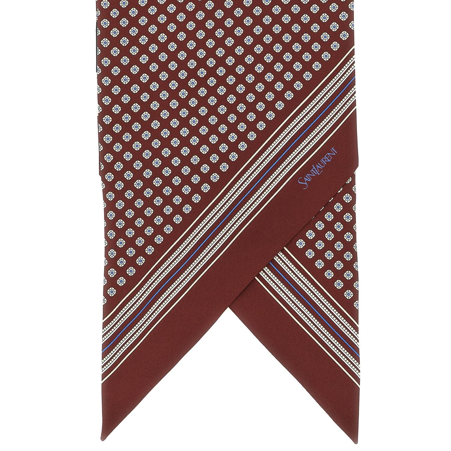 Saint Laurent Bordeaux Silk Foulard
