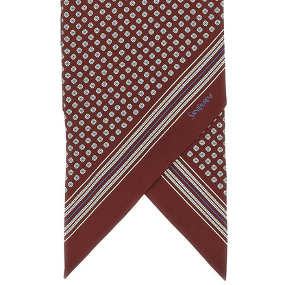Saint Laurent Bordeaux Silk Foulard