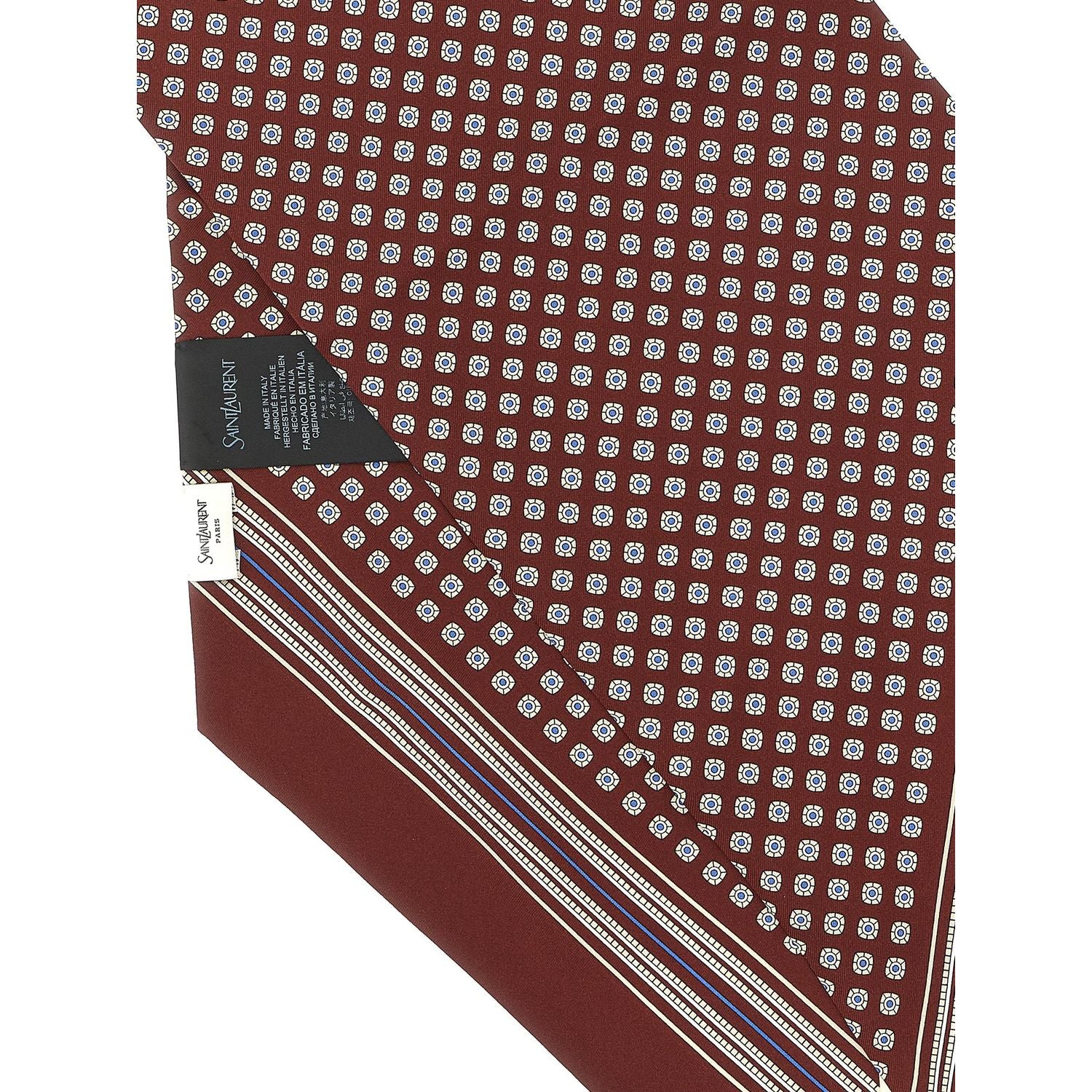 Saint Laurent Bordeaux Silk Foulard