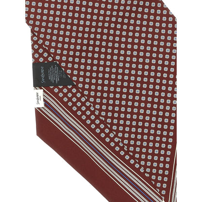 Saint Laurent Bordeaux Silk Foulard
