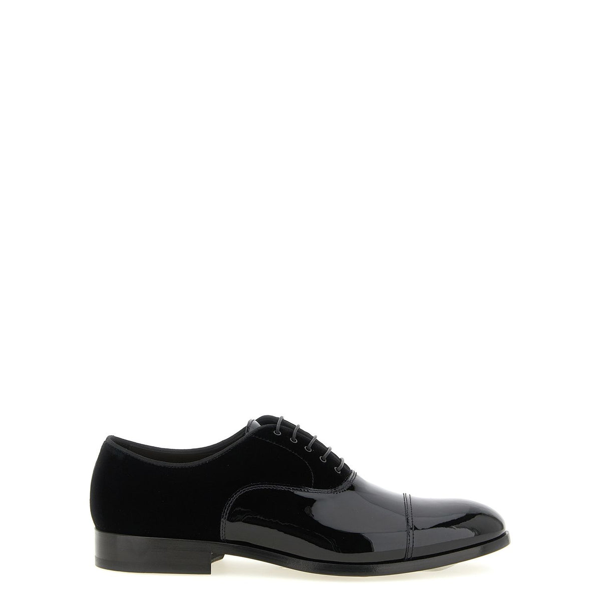 Doucal's Black Lamb Leather Oxfords And Derbies