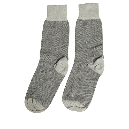 Dolce & Gabbana Charcoal Grey Logo Mid Calf Women Accessory Socks